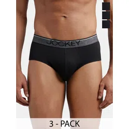 Jockey Pack of 3 Super Combed Cotton Solid Brief with Ultrasoft Waistband-8037-picture-55