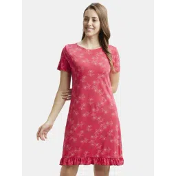 Jockey Pink Floral Print Night Dress (Colors & Prints May Vary)-picture-28