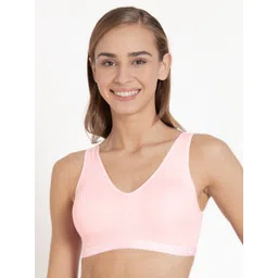 Jockey Pink Lightly Padded Full Coverage Sleep Bra-image-33