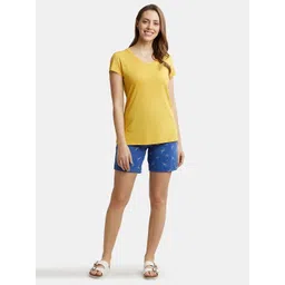 Jockey Puff Sleeves Relaxed Fit Round Neck Cotton T-shirt image 5