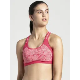Jockey Ruby Pink Printed Sports Bra-picture-23