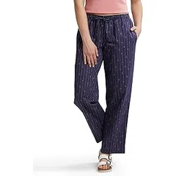 jockey RX06 Women's Super Combed Cotton Woven Fabric Relaxed Fit Striped Pyjama with Side Pockets (Checks & Prints May Vary)-picture-22