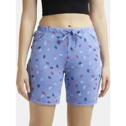 Jockey RX10 Women's Micro Modal Cotton Relaxed Fit Printed Shorts with Pockets (Prints May Vary)-picture-15