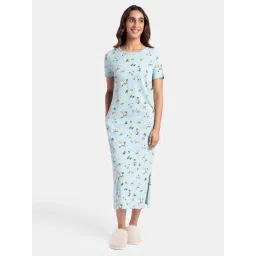 Jockey RX79 Women's Super Combed Cotton Long Length Printed Lounge Dress-picture-24