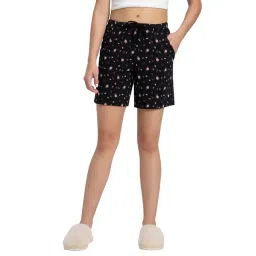Jockey RX87 Women's Super Combed Cotton Relaxed Fit Printed Sleep Shorts with Side Pockets-picture-13