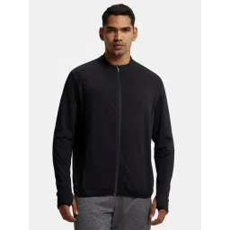 Jockey SP17 Black Soft Touch Microfiber Elastane Stretch Thumbhole Jacket with Stay Dry Treatment-picture-35