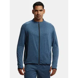 Jockey SP17 Blue Soft Touch Microfiber Elastane Stretch Thumbhole Jacket with Stay Dry Treatment-picture-41