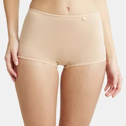 jockey SS04 High Coverage Super Combed Cotton Elastane Stretch with StayFresh Treatment Women Boy Short Beige Panty-picture-29