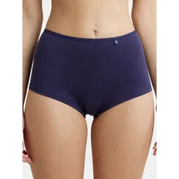 jockey SS04 High Coverage Super Combed Cotton Elastane Stretch with StayFresh Treatment Women Boy Short Dark Blue Panty-picture-13
