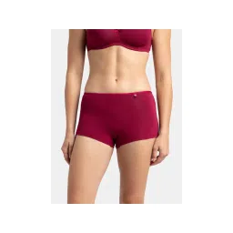 Jockey SS04 Women High Coverage Super Combed Cotton Elastane Boy Leg - Beet Red-picture-15