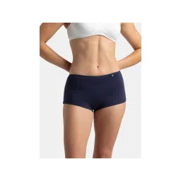 Jockey SS04 Women High Coverage Super Combed Cotton Elastane Boy Leg - Classic Navy-picture-17