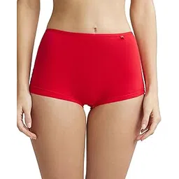 jockey SS04 Women's High Coverage Super Combed Cotton Elastane Stretch Mid Waist Boy Shorts with Concealed Waistband and StayFresh Treatment_Sangria Red_S-picture-13