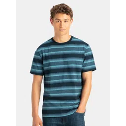 Jockey Super Combed Cotton Rich Striped Round Neck Half Sleeve Tshirt - 2715-picture-14
