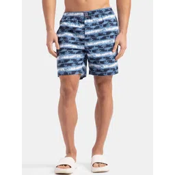 Jockey Super Combed Mercerized Cotton Woven Printed Boxer Shorts with Side Pockets-US57-picture-39