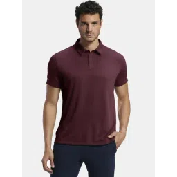 Jockey Tawny Port MV41 Recycled Microfiber Elastane Stretch Half Sleeve Polo T-Shirt-picture-13