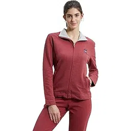 jockey UL08 Women's Super Combed Cotton Elastane Stretch Full Zip High Neck Jacket With Convenient Front Pockets-picture-56
