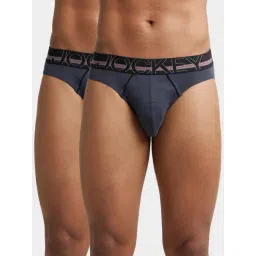 Jockey US17 Graphite Super Combed Cotton Rib Briefs with Ultrasoft Waistband - Pack of 2-picture-18