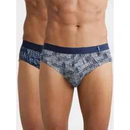 Jockey US52 Super Combed Cotton Briefs with Ultrasoft Waistband - Pack of 2 (Prints May Vary)-picture-28