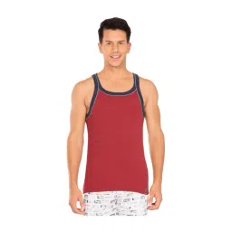 Jockey US54 Men's Super Combed Cotton Rib Square Neckline Gym Vest(Shoulder Starp Color May Vary)-picture-35