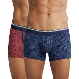 jockey US63 Men's Super Combed Cotton Elastane Stretch Printed Trunk with Ultrasoft Waistband (Pack of 2_Prints May Vary)-picture-37