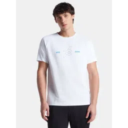 Jockey White Regular Fit Graphic T-Shirt-picture-29
