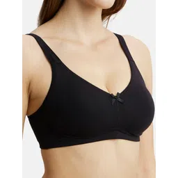 Jockey Wirefree Non Padded Cotton Full Coverage Solid Moulded Everyday Bra-FE41 image 4