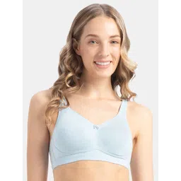 Jockey Wirefree Non Padded Cotton Full Coverage Solid Moulded Everyday Bra-FE41 image 1