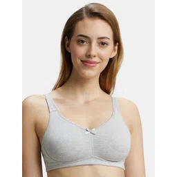 Jockey Wirefree Non Padded Cotton Full Coverage Solid Moulded Everyday Bra-FE41 image 1