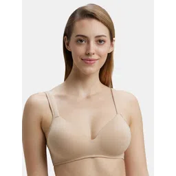 Jockey Wirefree Padded Cotton Full Coverage Lounge Bra with Included Bra Pouch-FE57-picture-29