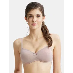 Jockey Wirefree Padded Medium Coverage Lace Styling Tshirt Bra-1723-picture-32