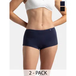 Jockey Women Pack Of 2 Mid-Rise Anti Microbial Boy Shorts Briefs-picture-18