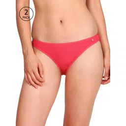 Jockey Women Pack of 2 Pink Solid Bikini Briefs-picture-43
