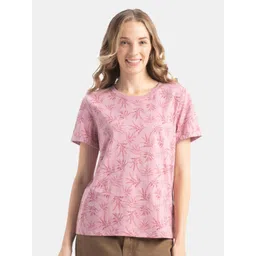 Jockey Women Printed Tropical Pockets T-shirt-picture-25