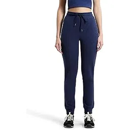 jockey Women's Slim Fit Combed Cotton, Elastane Track Pants (1323_Ink Blue Melange_Small_Blue_S)-picture-13