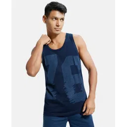 jockey Men's Regular Fit Tank Top (9928_Navy_Large) image 4