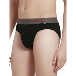 jockey US59 Men's Super Combed Cotton Elastane Stretch Solid Brief with Ultrasoft Waistband (Pack of 2) image 3