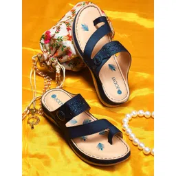 JodyHub Striped Wedge Sandals-picture-37