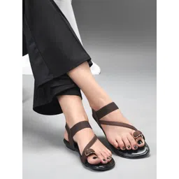 JodyHub Women Casual Ankle-Strap One-Toe Flats-picture-19