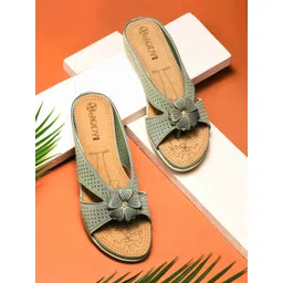 JodyHub Women Printed Open Toe Flats with Bows-picture-14