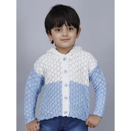 JoE Hazel Boys Colourblocked Hooded Acrylic Cardigan-picture-26