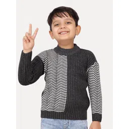 JoE Hazel Boys Striped Round Neck Sweater-picture-14