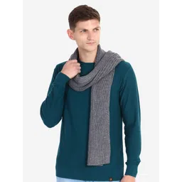 JoE Hazel Men Grey Ribbed Acrylic Mufflers-picture-35