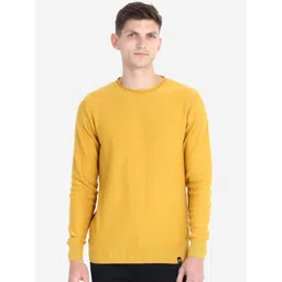 JoE Hazel Men Mustard Cotton Pullover-picture-31