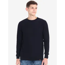 JoE Hazel Men Navy Blue Cotton Pullover-picture-24