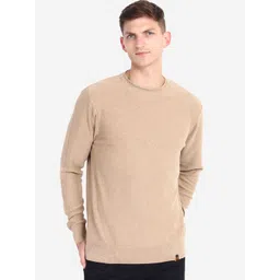 JoE Hazel Men Tan Pure Cotton Pullover-picture-18