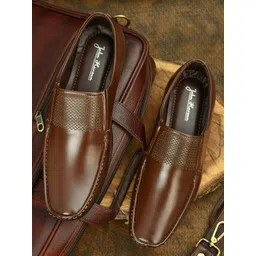 John Karsun Men Brown Solid Formal Slip-Ons-picture-25