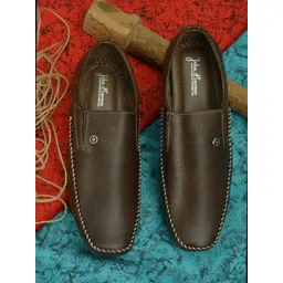 John Karsun Men Brown Solid Formal Slip-Ons-picture-26