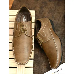 John Karsun Men Tan Brown Solid Formal Derbys-picture-34
