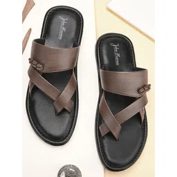 John Karsun Men Textured One Toe Comfort Sandals-picture-14
