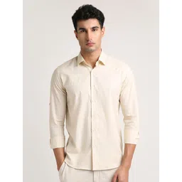 John Philips Men Classic Fit Solid Spread Collar Casual Shirt-picture-22